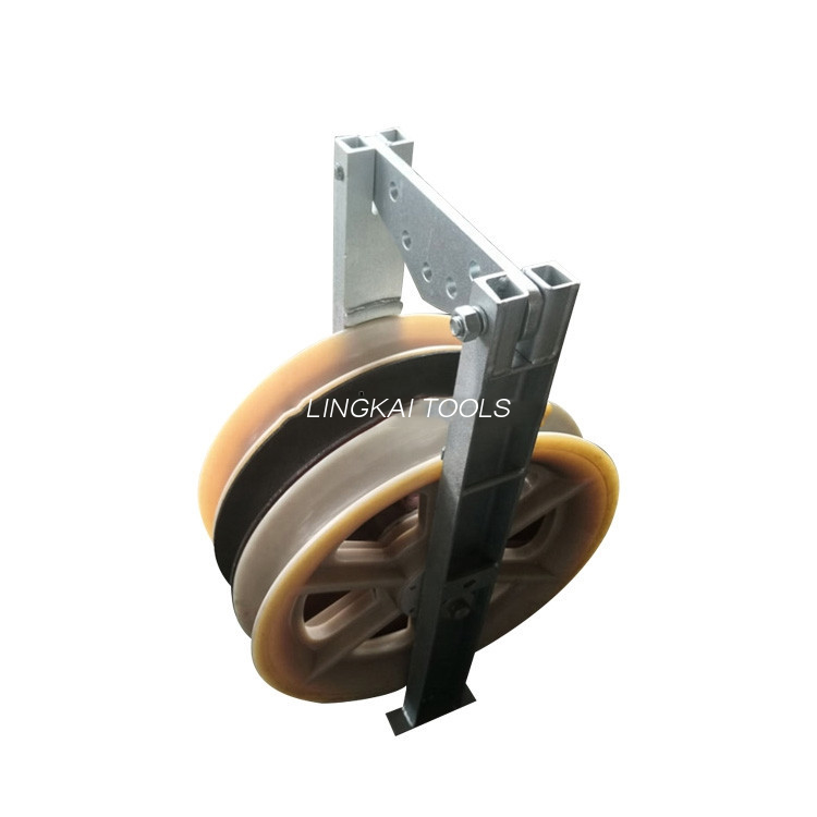 822mm Böyük Diametrli Transmissiya Yerüstü Kabel Roller Neylon Çarxlı Blok Kasnağı Üç Təkərli
