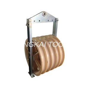 Elektrik Tikintisi üçün 508mm 3 Təkərli Neylon İkiqat Çarxlı Kasnak Bloku