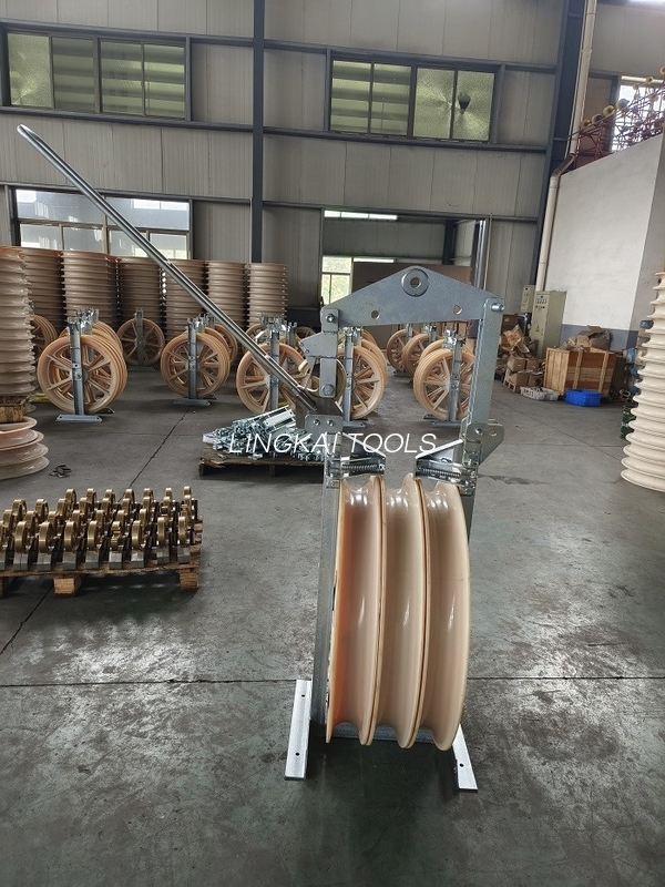 Neylon Beş Dəmir Helikopter Stringing Blocks Dirijor Stringing Site üçün