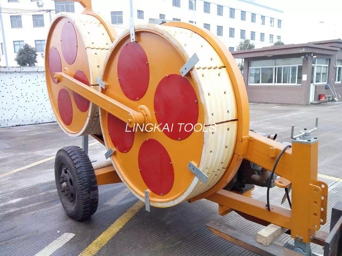 Tel Halatlar Hidravlik Elektrik Xəttinin Çəkmə Avadanlığı MC Nylon Bull Təkəri ilə