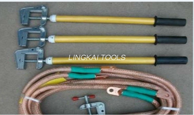 35KV Gərginlikli Elektrik Təhlükəsizlik Alətləri Torpaq Qısqacı ilə Mis Torpaq Çubuğu JDX