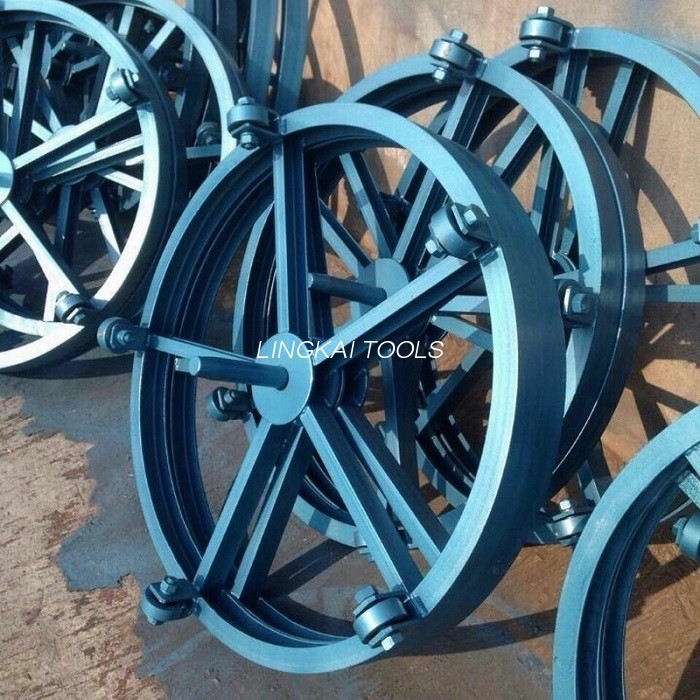 1000mm Diametrli Yeraltı Kabel Alətləri Dönən Polad Plitə Standı Dik Ödəmə Barabanı