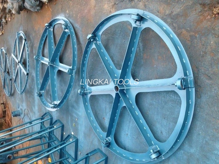500 mm Kabel Barabanı Dəstəyi ilə Ağır Yük Daşıyıcı Dik Ödənişli Dönmə Kabel Makarası Standları