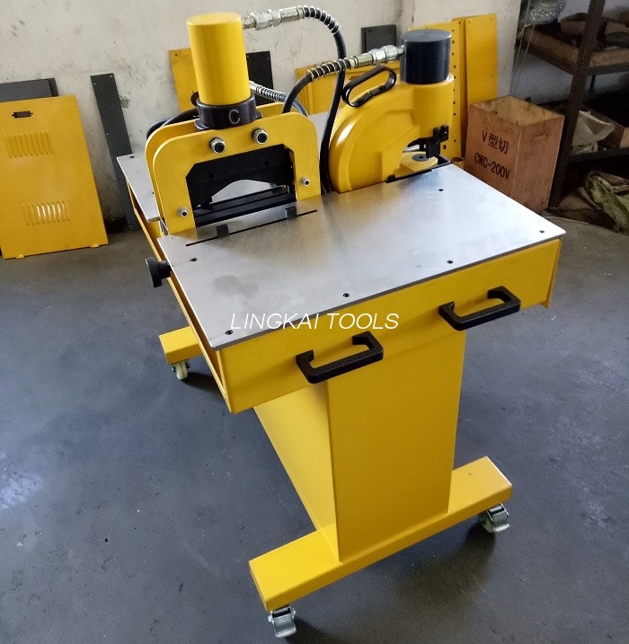 220V 50HZ Hidravlik Kıvrım Aləti Avtobus Bar Prosessoru Kəsmə Zımbalama Bükülmə üçün