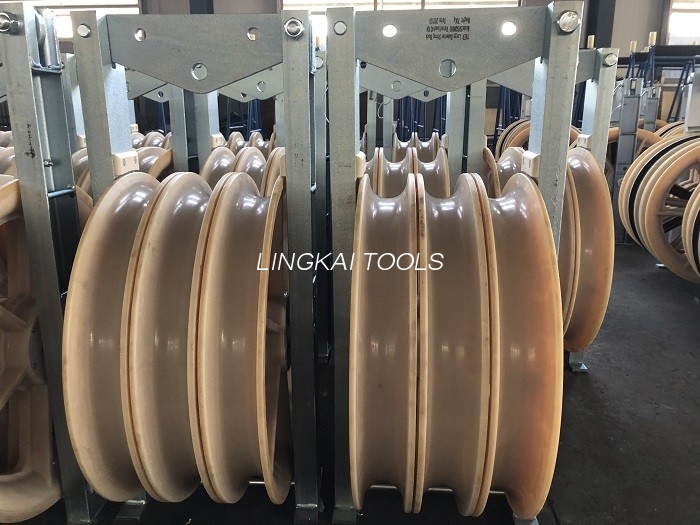 660mm Neylon Rollerlər Yerüstü Birləşdirilmiş Kabel üçün Keçirici Stringing Blokları