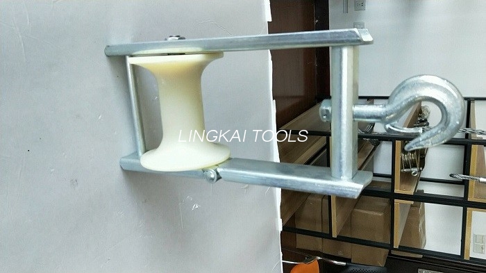 Alüminium Neylon Roller Dəstəsi ilə Davamlı Kasnak Blokları Keçirici Blok Hava Kabel String Roller